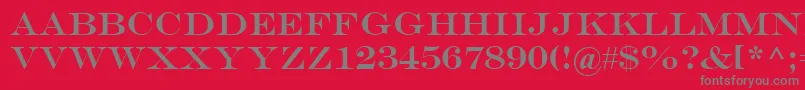 Engr Font – Gray Fonts on Red Background