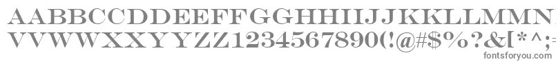 フォントEngr – 白い背景に灰色の文字