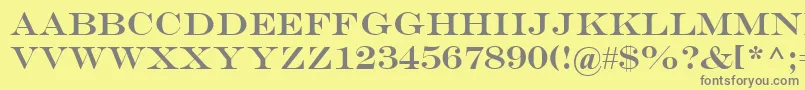 フォントEngr – 黄色の背景に灰色の文字