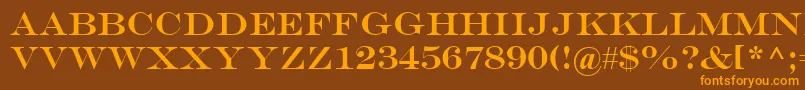 Engr Font – Orange Fonts on Brown Background