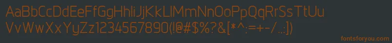 Шрифт NorpethMedium – коричневые шрифты на чёрном фоне