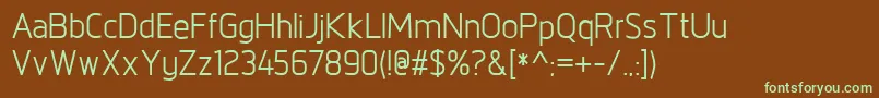 Шрифт NorpethMedium – зелёные шрифты на коричневом фоне