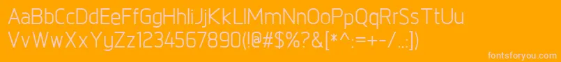 NorpethMedium Font – Pink Fonts on Orange Background