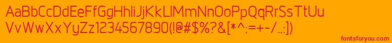 NorpethMedium Font – Red Fonts on Orange Background