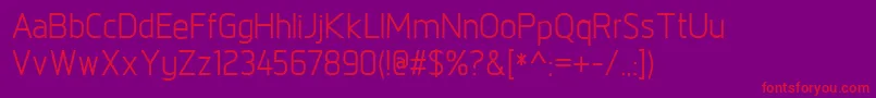NorpethMedium Font – Red Fonts on Purple Background