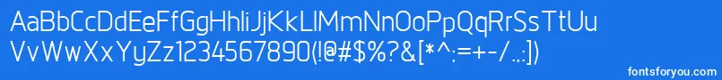 NorpethMedium Font – White Fonts on Blue Background