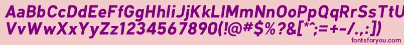 Шрифт KlimaBoldItalic – фиолетовые шрифты на розовом фоне