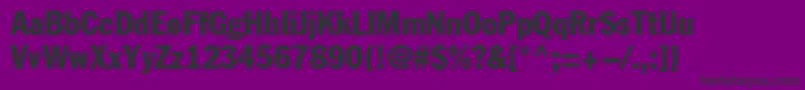 Czcionka Fagotcondensed – czarne czcionki na fioletowym tle