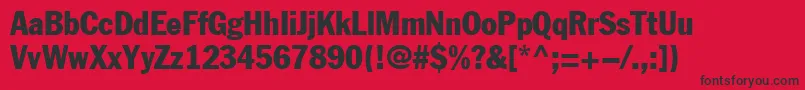 Fagotcondensed Font – Black Fonts on Red Background