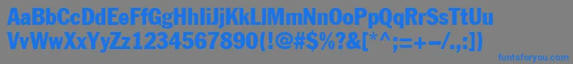 Fonte Fagotcondensed – fontes azuis em um fundo cinza