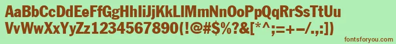 Fagotcondensed Font – Brown Fonts on Green Background