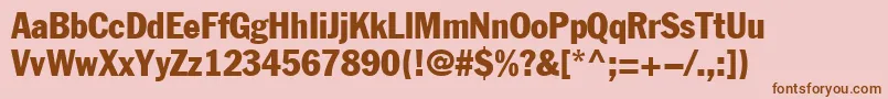 fuente Fagotcondensed – Fuentes Marrones Sobre Fondo Rosa