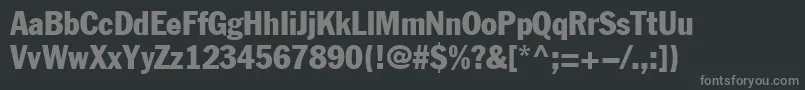 Fagotcondensed Font – Gray Fonts on Black Background