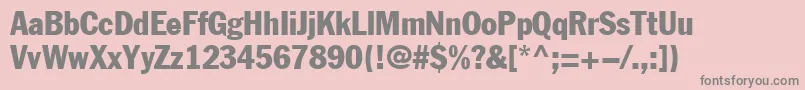 Fagotcondensed-Schriftart – Graue Schriften auf rosa Hintergrund