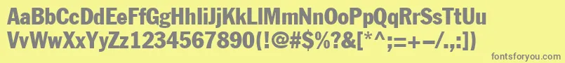 Fagotcondensed Font – Gray Fonts on Yellow Background