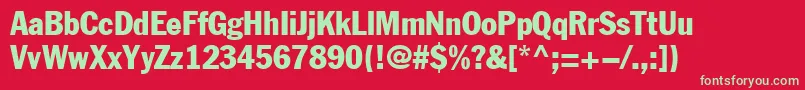 Fagotcondensed Font – Green Fonts on Red Background