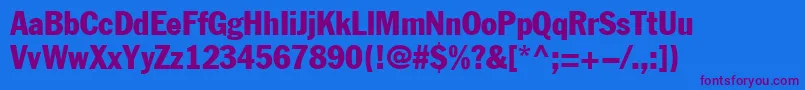 Fagotcondensed Font – Purple Fonts on Blue Background