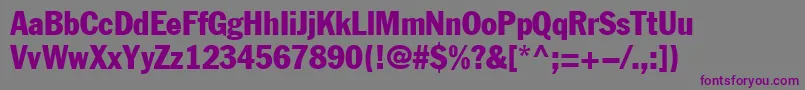 Fagotcondensed Font – Purple Fonts on Gray Background