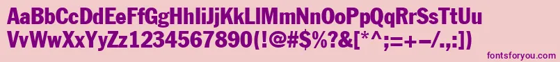 Fagotcondensed Font – Purple Fonts on Pink Background