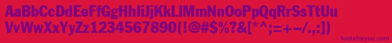 Fagotcondensed Font – Purple Fonts on Red Background