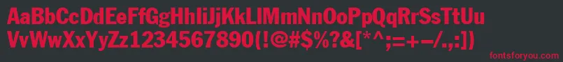 Fagotcondensed Font – Red Fonts on Black Background