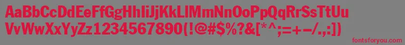 Fagotcondensed Font – Red Fonts on Gray Background