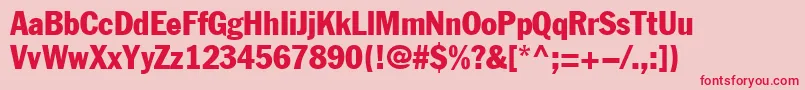 Fagotcondensed Font – Red Fonts on Pink Background