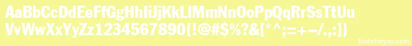 Fagotcondensed Font – White Fonts on Yellow Background
