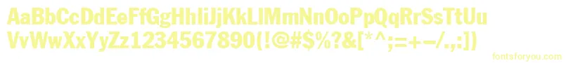 Fagotcondensed Font – Yellow Fonts on White Background