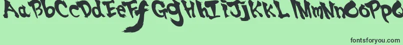 Ssf4Abuket Font – Black Fonts on Green Background