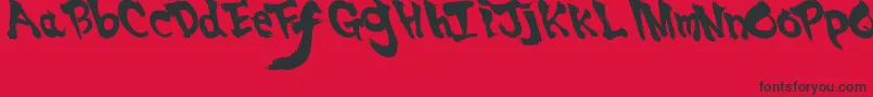 Ssf4Abuket-Schriftart – Schwarze Schriften auf rotem Hintergrund