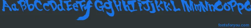Ssf4Abuket Font – Blue Fonts on Black Background