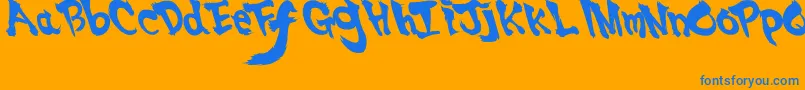 Ssf4Abuket Font – Blue Fonts on Orange Background