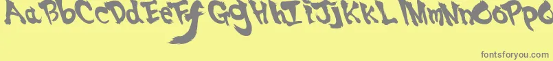 Ssf4Abuket Font – Gray Fonts on Yellow Background