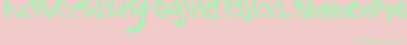 Ssf4Abuket Font – Green Fonts on Pink Background