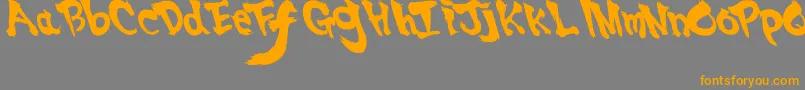 Ssf4Abuket Font – Orange Fonts on Gray Background