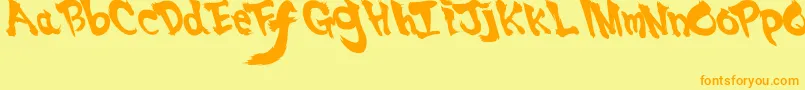 Ssf4Abuket Font – Orange Fonts on Yellow Background