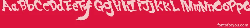 Ssf4Abuket Font – Pink Fonts on Red Background