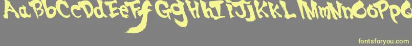 Ssf4Abuket Font – Yellow Fonts on Gray Background