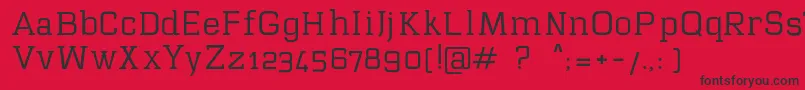 フォントMawi – 赤い背景に黒い文字