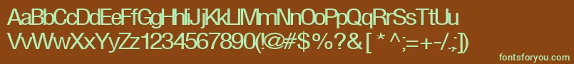 Шрифт FirstRegularTtnorm – зелёные шрифты на коричневом фоне