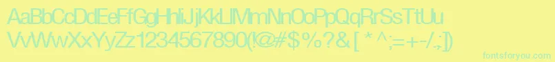 FirstRegularTtnorm Font – Green Fonts on Yellow Background