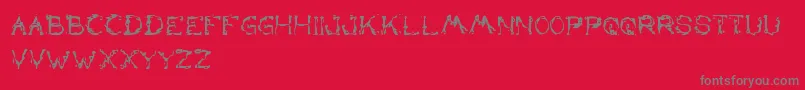 TheLazyDog Font – Gray Fonts on Red Background