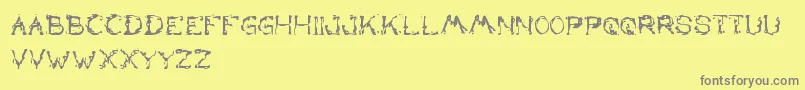 Więcej informacji o czcionce TheLazyDog Czcionka TheLazyDog – szare czcionki na żółtym tle