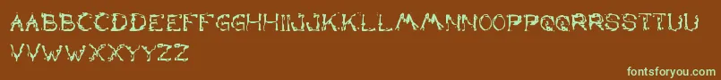 TheLazyDog Font – Green Fonts on Brown Background