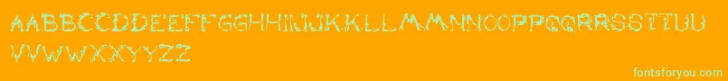 TheLazyDog Font – Green Fonts on Orange Background