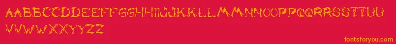 TheLazyDog Font – Orange Fonts on Red Background