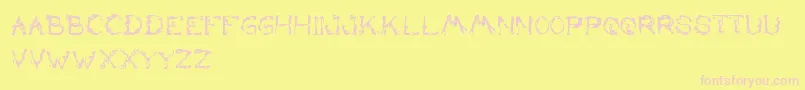 TheLazyDog Font – Pink Fonts on Yellow Background