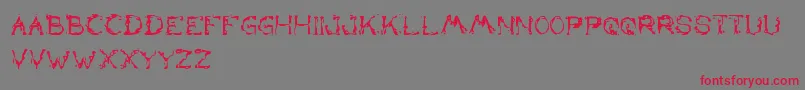 TheLazyDog Font – Red Fonts on Gray Background