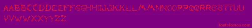TheLazyDog Font – Red Fonts on Purple Background